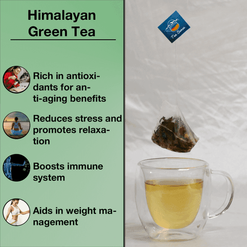 TEA SENSE Himalayan Green Pyramid Tea Bags (15 Pc)