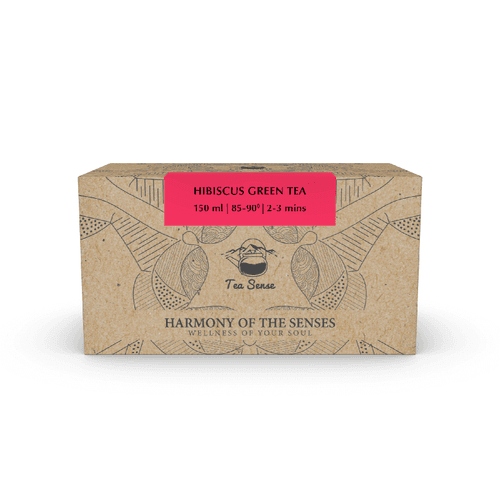 TEA SENSE Hibiscus Green Pyramid Tea Bags (15 Pc)