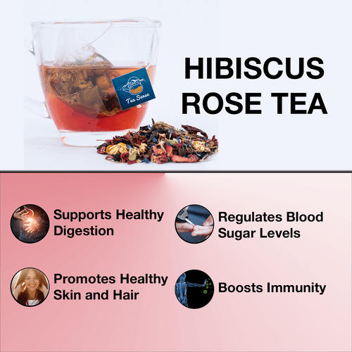 TEA SENSE Hibiscus Rose Pyramid Tea Bags (15 Pc)