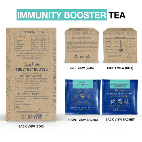 TEA SENSE Immunity Booster Pyramid Tea Bags (15 Pc)