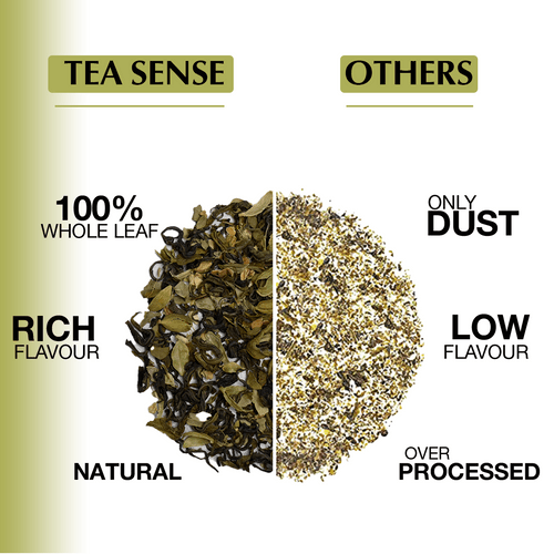 TEA SENSE Lemon Ginger Pyramid Green Tea Bags | 15 pcs