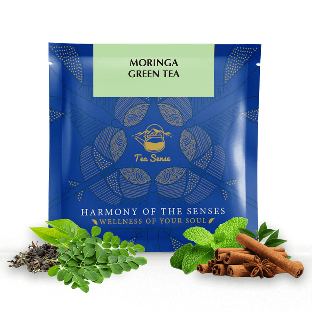 TEA SENSE Moringa Green Pyramid Tea Bags (15 Pc)