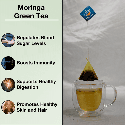 TEA SENSE Moringa Green Pyramid Tea Bags (15 Pc)