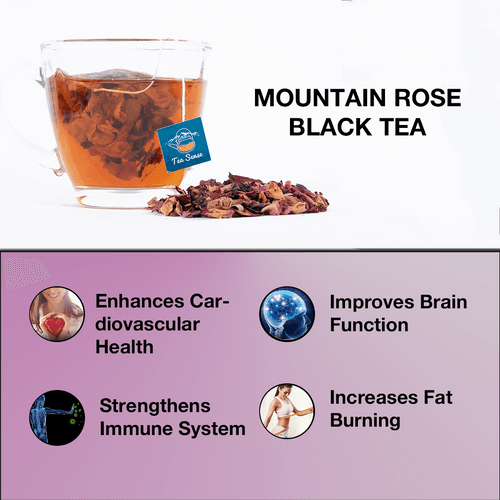 TEA SENSE Mountain Rose Black Pyramid Tea Bags (15 Pcs)