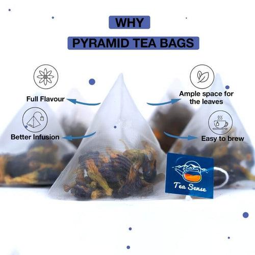 TEA SENSE Butterfly Blue Pea Pyramid Tea Bags (15 Pc)