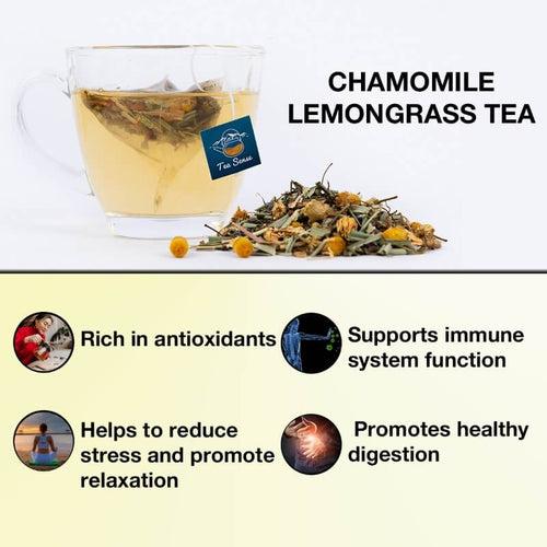 TEA SENSE Chamomile Lemongrass Pyramid Tea Bags (15 Pc)