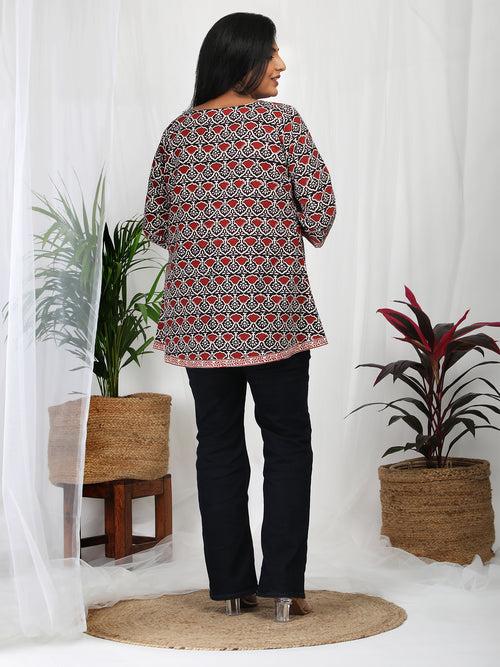 Livika Block Bagh Print Pure Cotton Top