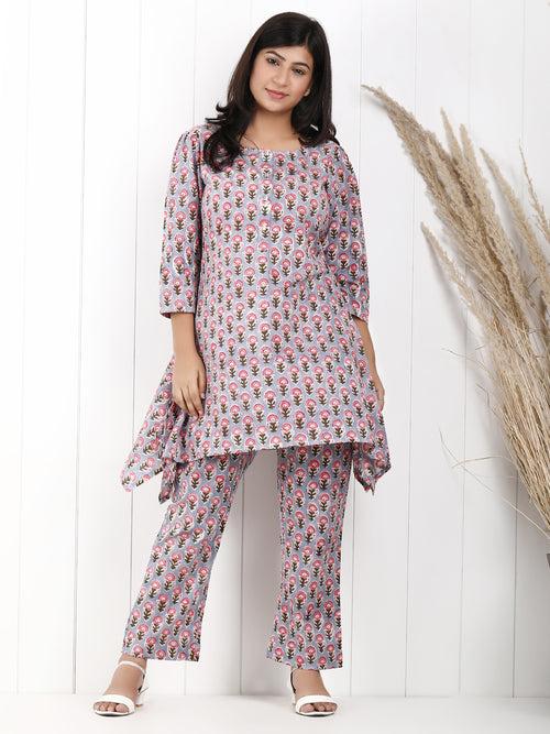 Sanganeri Print Cotton Co-Ord Set