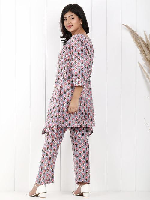 Sanganeri Print Cotton Co-Ord Set