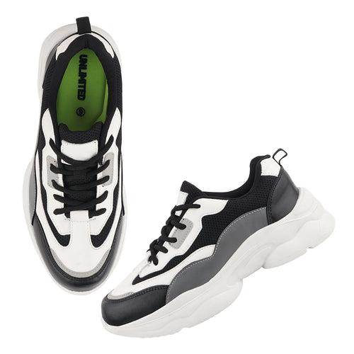 Lina women sneakers black white