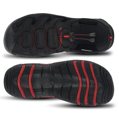 Fuel Soldier-06 Fisherman Sandals for Men (Black)