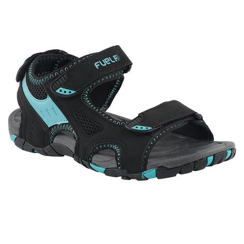 FUEL WINGER SANDALS FOR MEN'S (BLACK-AQUA)