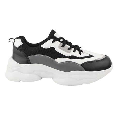 Lina women sneakers black white