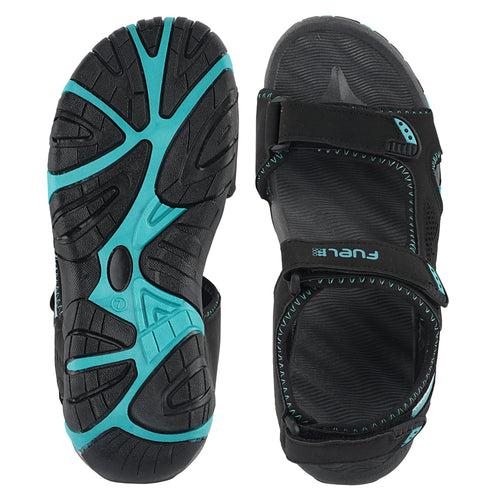 FUEL WINGER SANDALS FOR MEN'S (BLACK-AQUA)