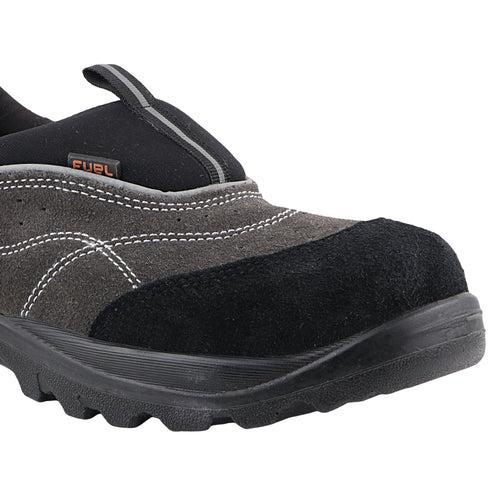 FUEL Slip-on Safety Shoes for Men Industrial PU Single Density Sole, 200J Steel Toe, Energy Absorption