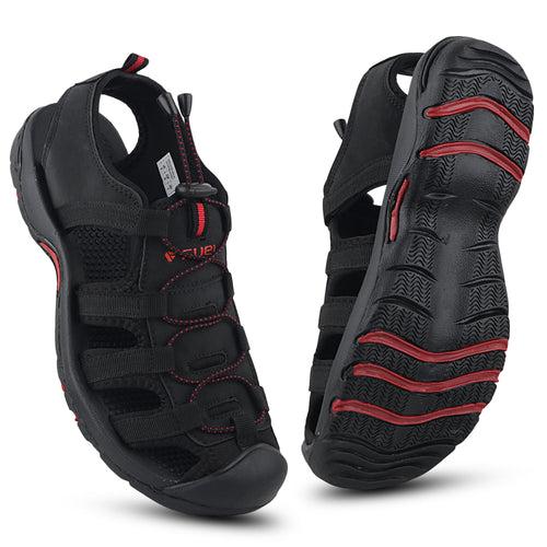 Fuel Soldier-06 Fisherman Sandals for Men (Black)