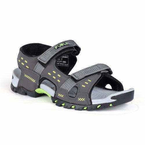 FUEL Timber Land Grey Men's Sandal For Dailywear| Lightweight, Anti skid,Soft, Flexible,Air,Breathable,Comfortable Gents Stylish Outdoor Sandals & Orthotic Technology