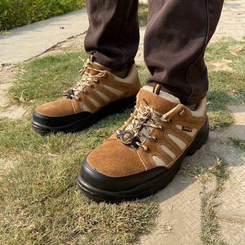 FUEL Torpedo Bege Men's Steel Toe Safety Shoes/Light Weight & Orthopedic Memory Foam Insole, Industrial Work Construction Use/Comfortable & Stylish