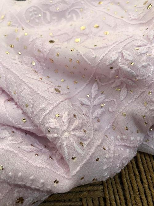 Powder Pink Chikankari Mukaish Suit