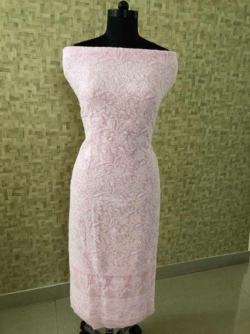 Powder Pink Lucknowi Chikankari Suit