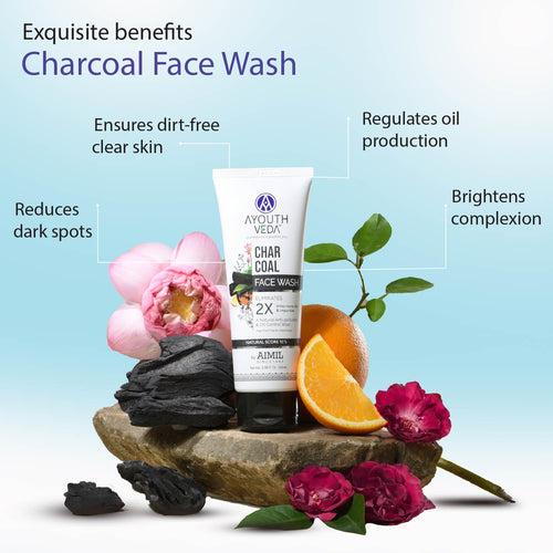 Bestseller Face, Body, Hair Combo: Charcoal Face Wash (100 ml), Aquatic Lotus Body Wash (300 ml), Healthy Hair Shampoo (200 ml)