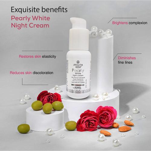 Pearly Glow Night Care Combo | Pearly face wash 100ml , Night Cream 30g