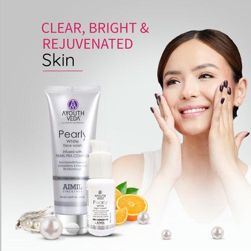 Pearly Glow Night Care Combo | Pearly face wash 100ml , Night Cream 30g