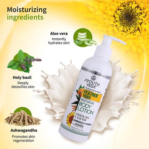 Feather Touch Moisturizing Body Lotion With Aloe vera (Net Qty- 200ml)