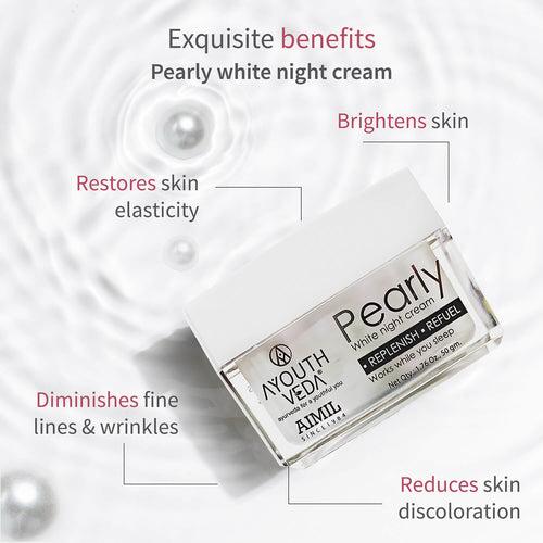 Skin Brightening Regimen | Pearly white face wash 100 ml , Day Cream g , Night Cream 50g