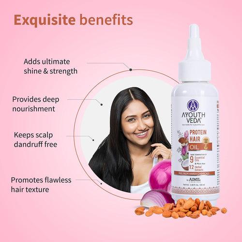 Protein Hair Oil With Bhringraj and Coffee Beans ( Net Qty - 100ml )