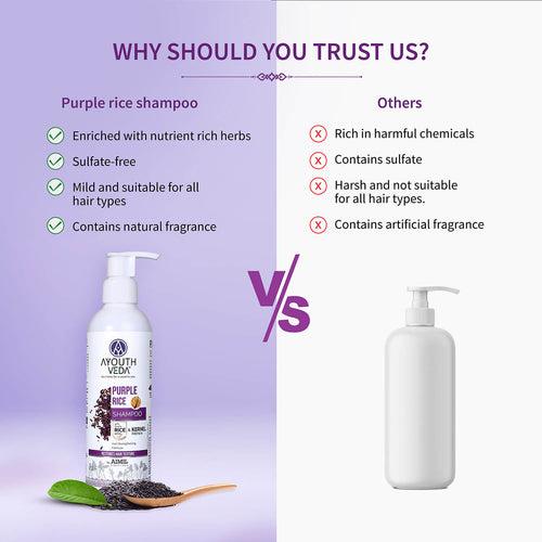 Purple Rice Shampoo with Rice Water & Kernel Protein ( Net Qty-200 ml )