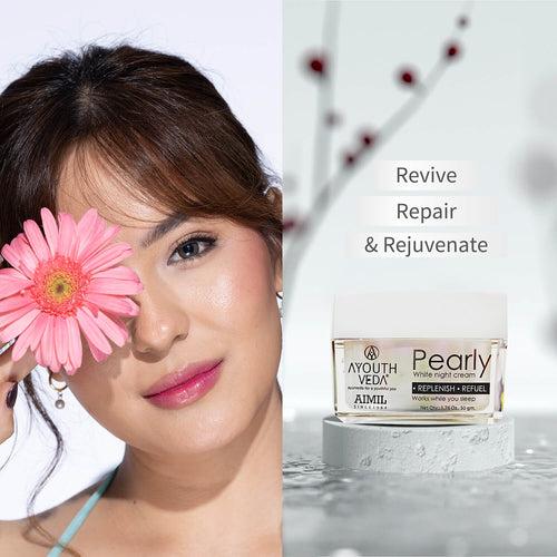 Pearly White Night Cream For Brightens Complexion