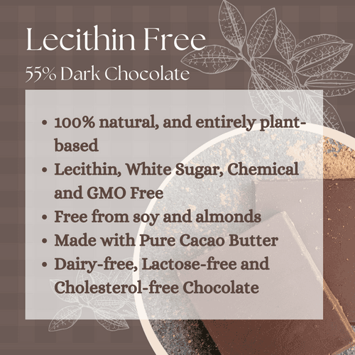 55% Dark Couverture Chocolate| Lecithin Free | Vegan | 100% Natural | Gluten Free | Plant Based | Nutritionally Dense