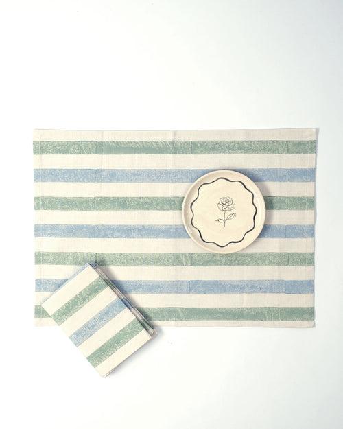 Stripe Tablemats, Sage (Set of 2)