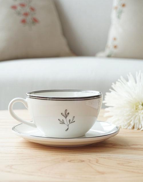 Lily Cappuccino Mug & Saucer (1 Mug & 1 Saucer)