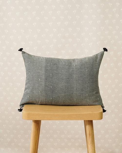 Shorshe Lumbar Cushion Cover, Grey( 14"x20" )