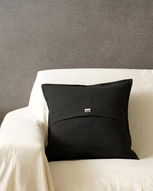 Nayantara Cushion Cover, Black (16” X 16”)