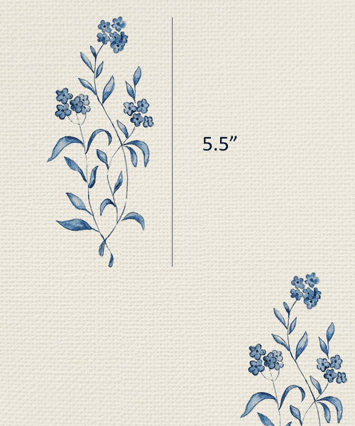 Cicely Wallpaper, Blue