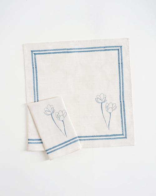 Orchid Napkins, Ocean Blue (Set of 2)