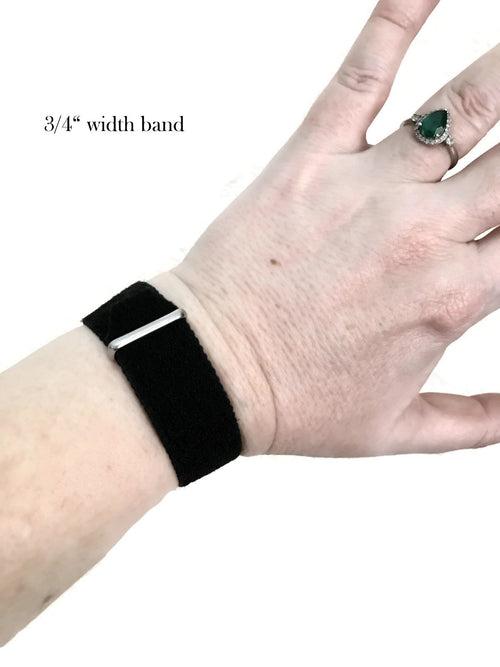 Motion Sickness Wristbands for Air, Sea, Car- Adjustable, Discreet, Calming (pair) White