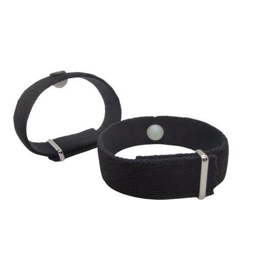 Motion Sickness Bands- Adjustable Acupressure Bracelets- Calming Nausea Relief (pair) Black