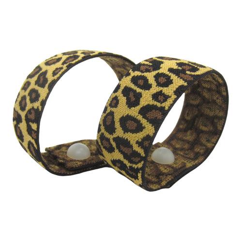 Motion Sickness Band- Slip On Designer Nausea Relief Bracelet (pair) Leopard Print