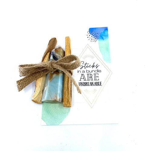 Soothing Bundle, Palo Santo & Caribbean Blue Calcite Wand