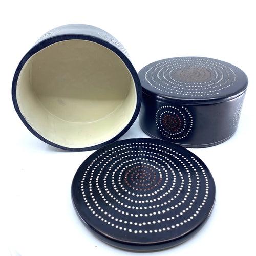 Handmade Maasai Medallion, 4" Round Soapstone Jewelry Box