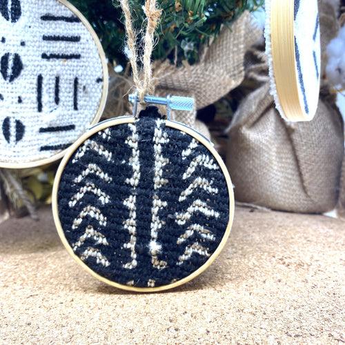 Black & White Authentic Mudcloth Ornaments (2 pk) Gift Set