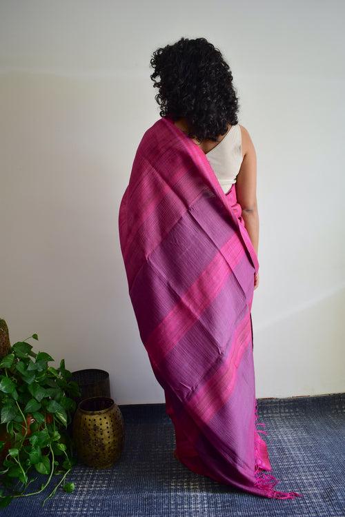 'DHARAMPURIA' - Handwoven Bhagalpuri Tussar Silk