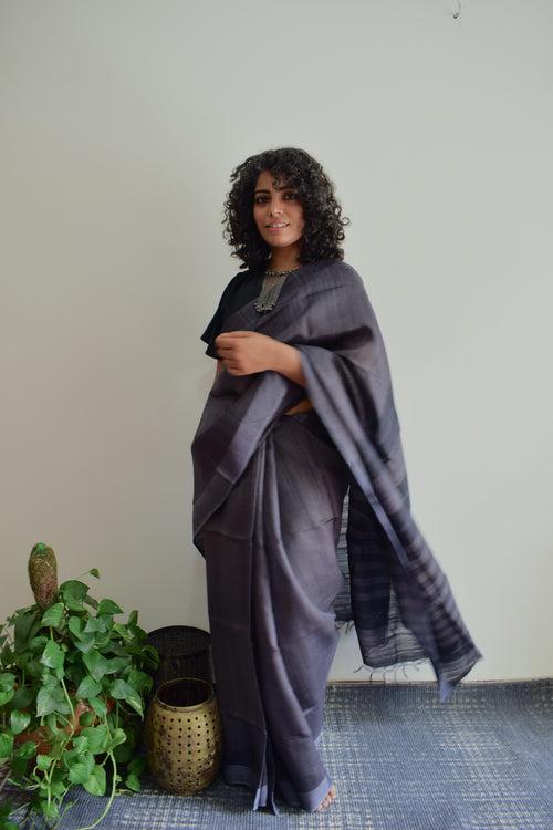 'APBHRAMSA' - Handwoven Bhagalpuri Tussar Silk