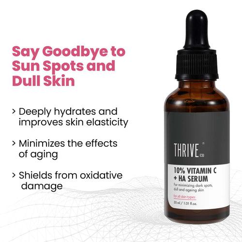 ThriveCo 10% Vitamin C+ Hyaluronic Acid Serum, 30ml