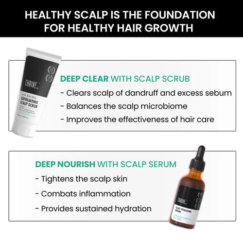 ThriveCo Scalp Scrub (100ml) + Vitalizing Serum (50ml) + Hair Vitalizing Rosemary Shampoo (250ml)