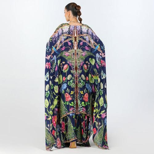 Embroidered Corset Cape Set